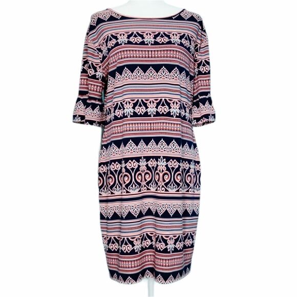 New York & Company Boho Tunic Ruffle Sleeve Dress - Picture 2 of 11